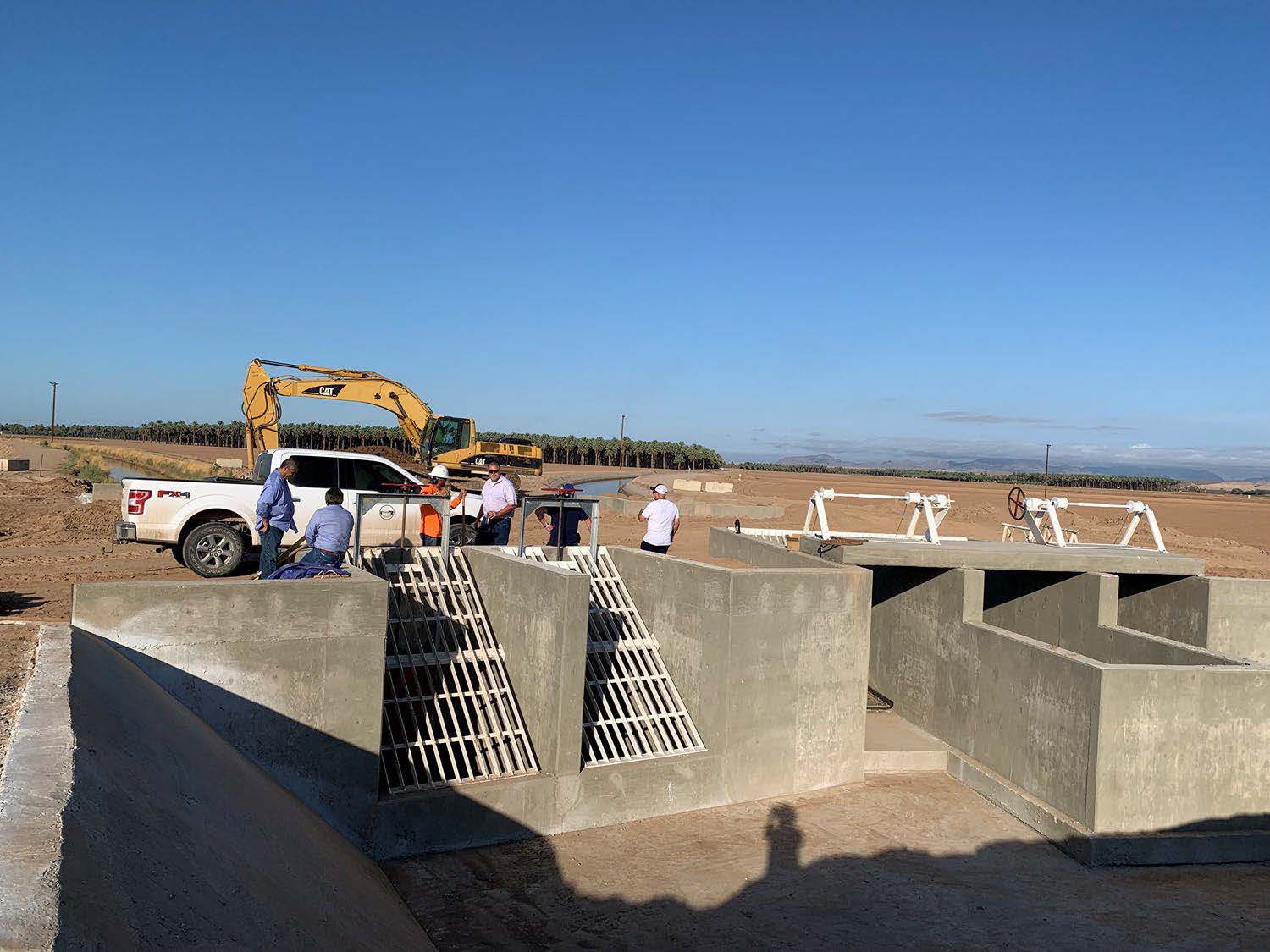 The new structure is anticipated to reduce seepage water losses of approximately 150 to 250-acre ft/yr. 